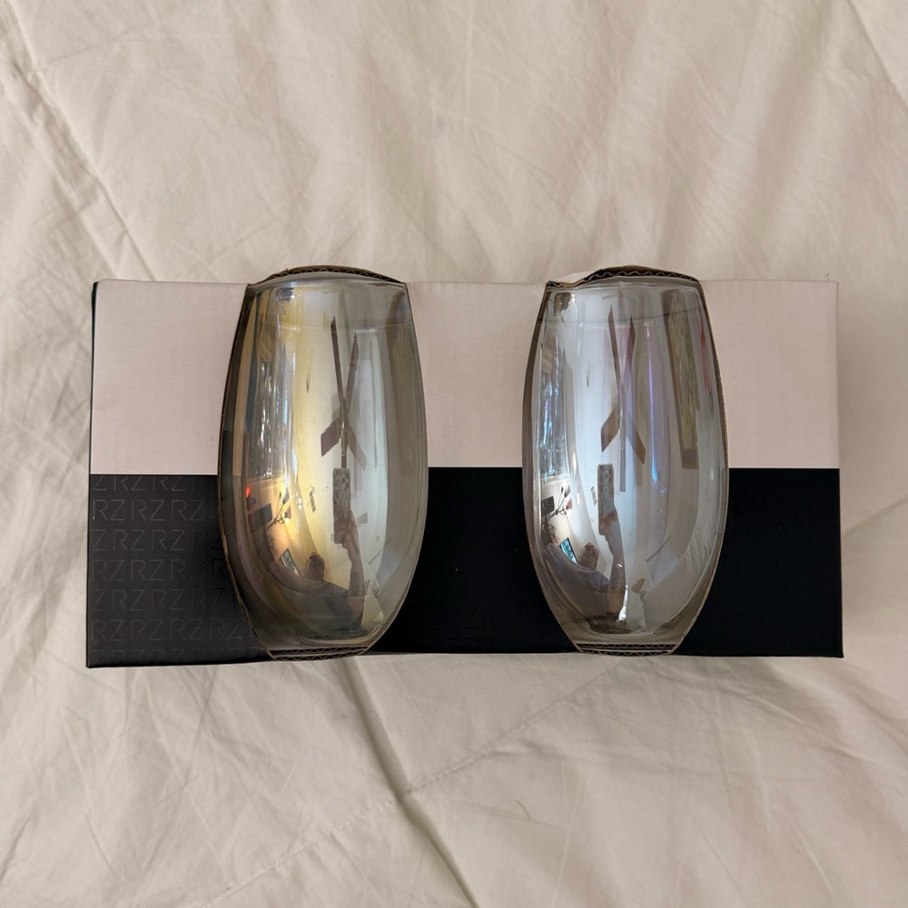 Rachel Zoe Stemless Wine Glasses - Colorshifting Glass